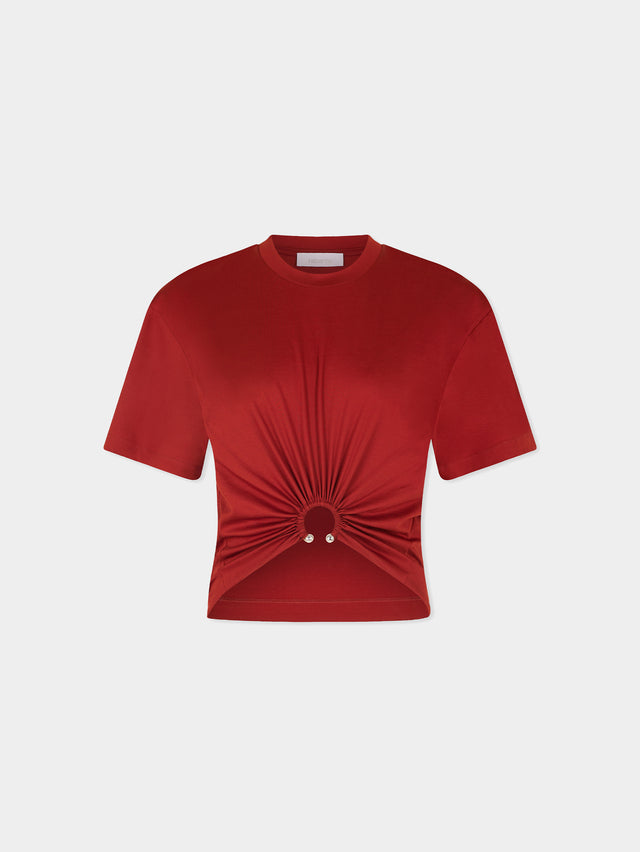 Terracotta T-Shirt with piercing signature