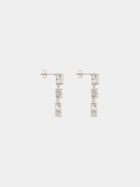 SILVER STRASS EARRINGS