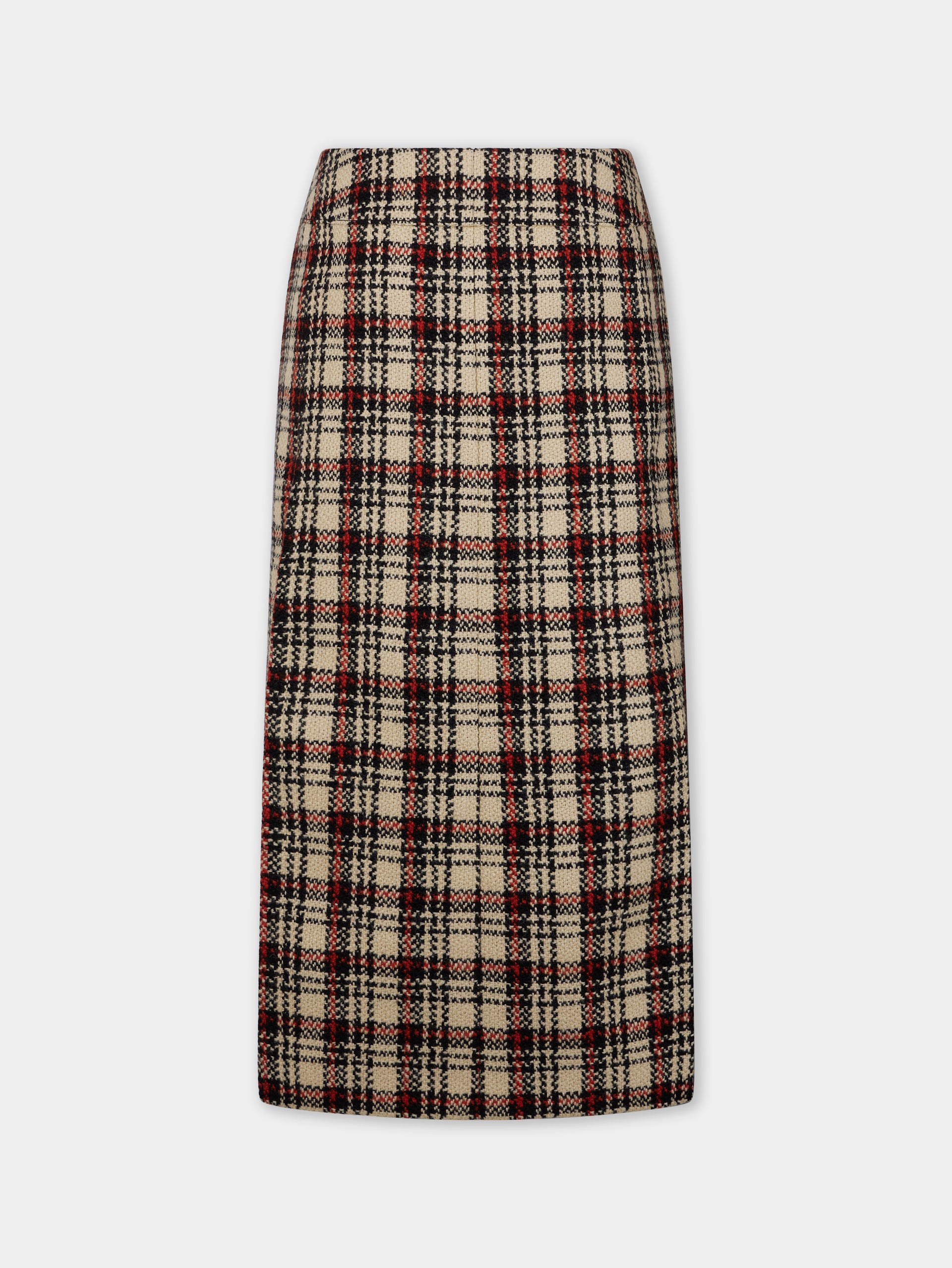 LONG SKIRT IN WOOL TARTAN