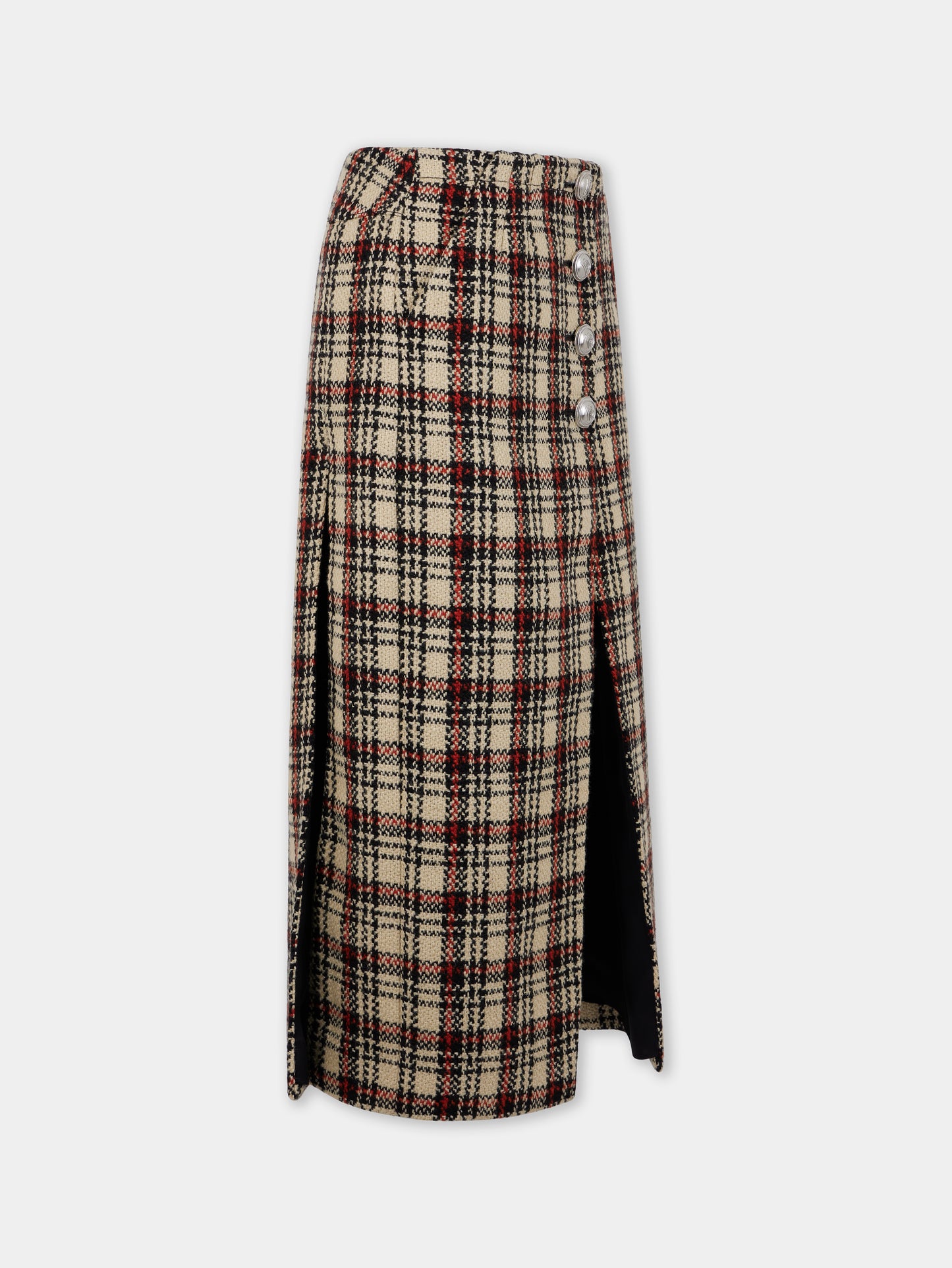 JUPE LONGUE EN LAINAGE TARTAN