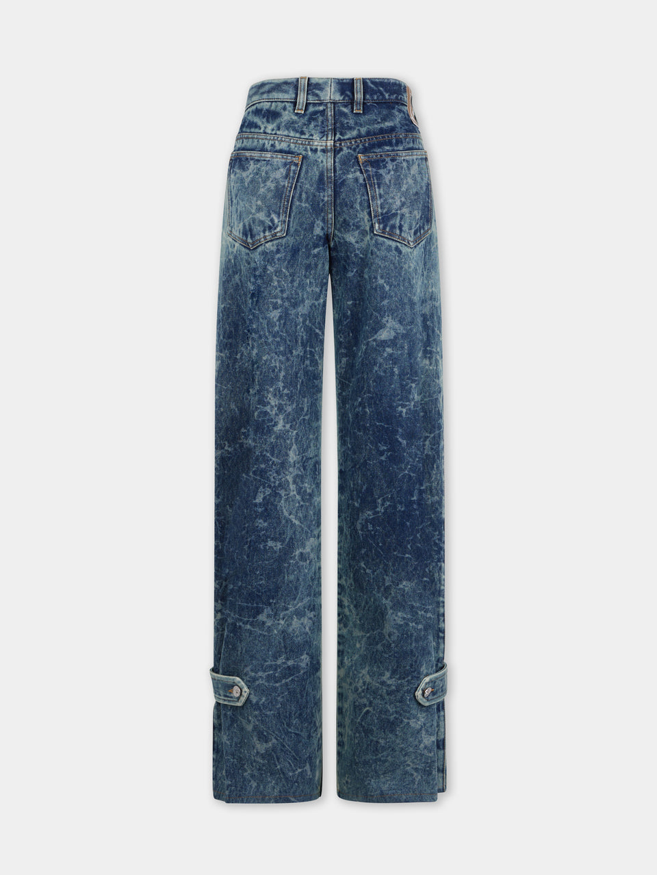 WIDE-LEG JEANS IN WASHED DENIM