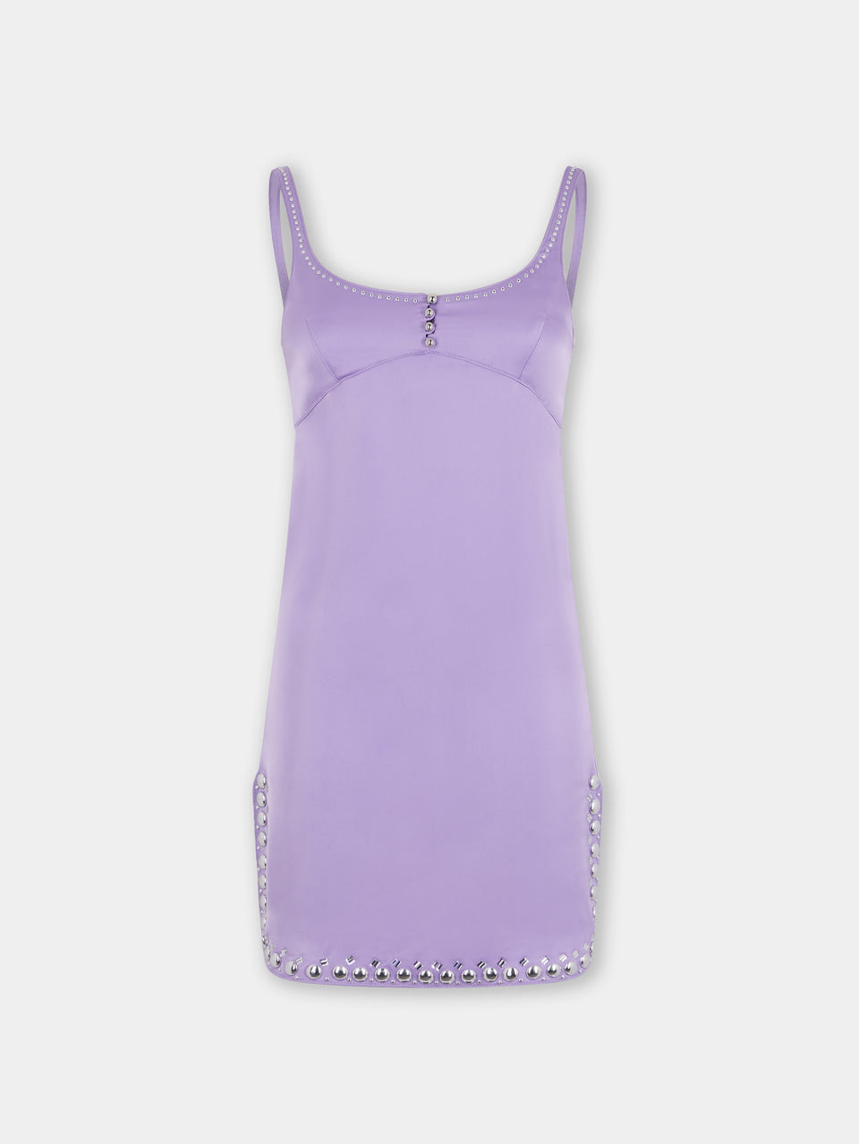 LAVENDER SHORT DRESS IN SATIN