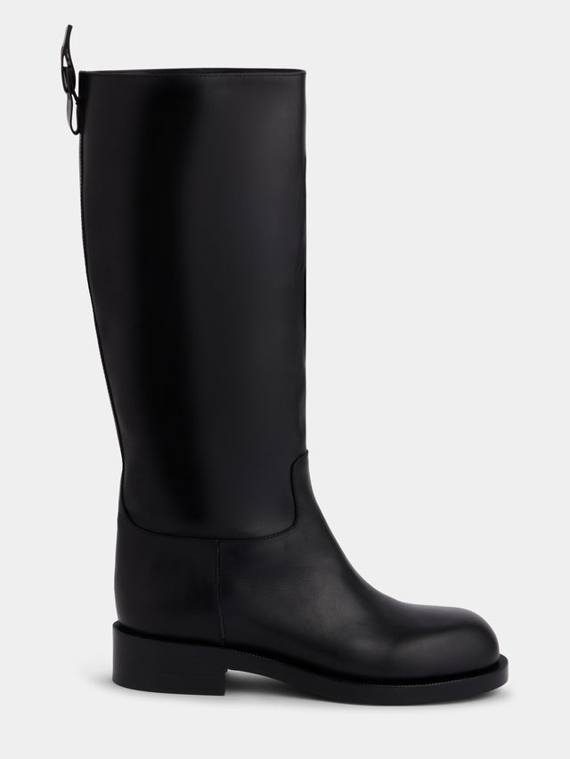 BLACK BOOTS IN SMOOTH LEATHER