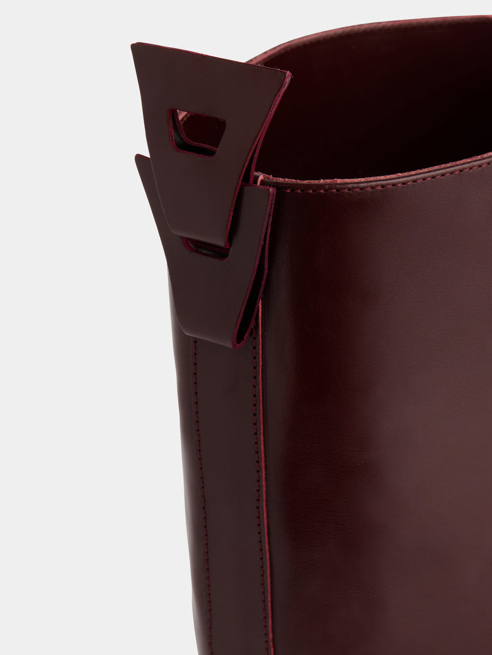 Burgundy BOOTS IN SMOOTH LEATHER