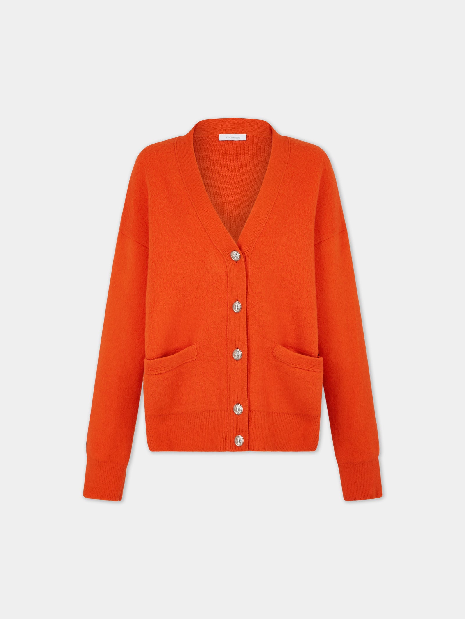 ORANGE OVERSIZED WOOL CARDIGAN - Image 1