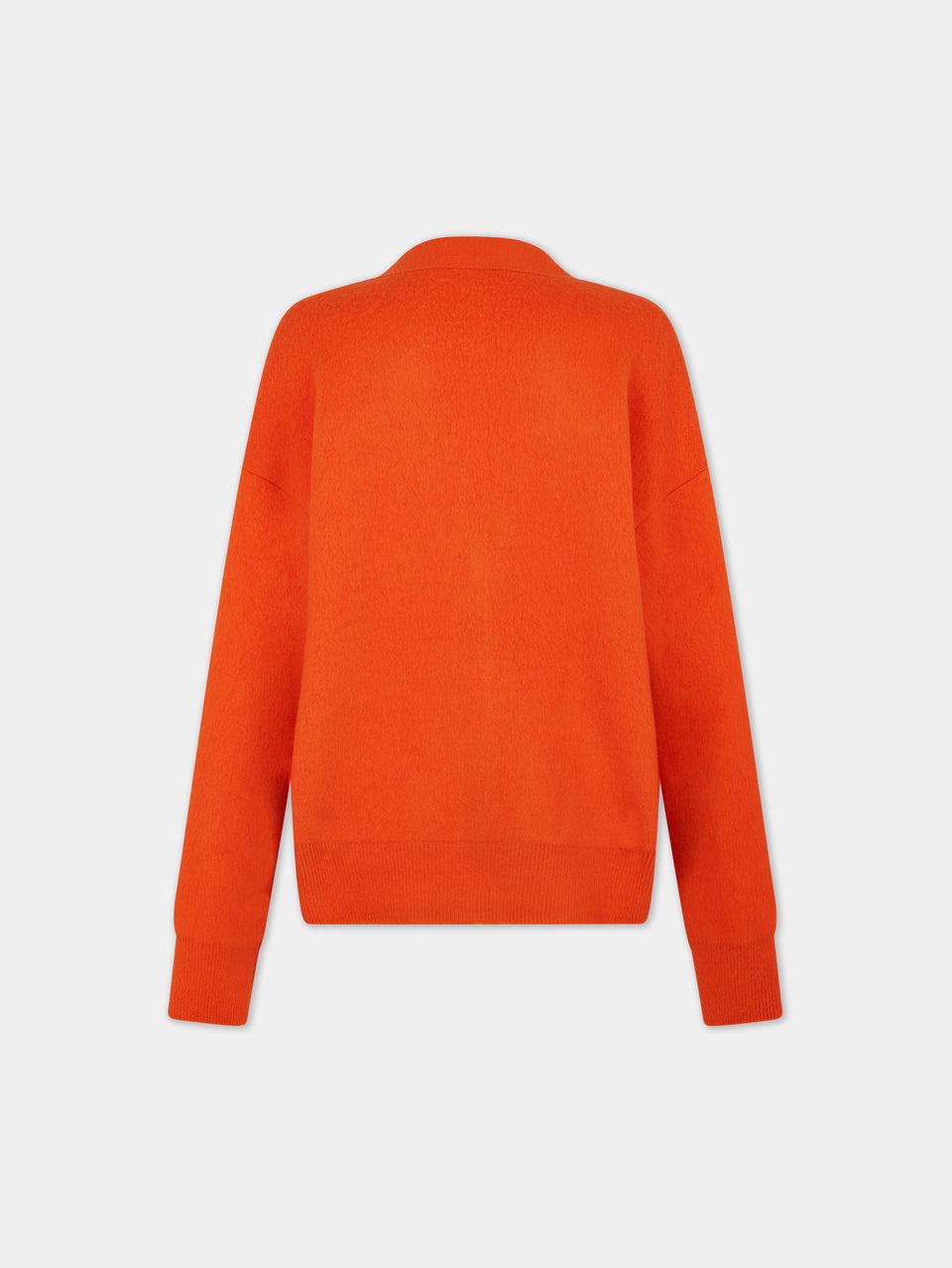 ORANGE OVERSIZED WOOL CARDIGAN