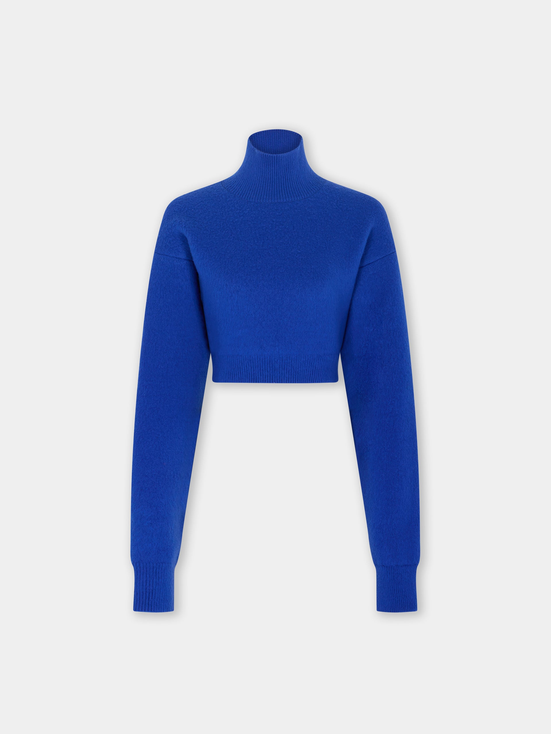 CROPPED SWEATER IN BRUSHED WOOL