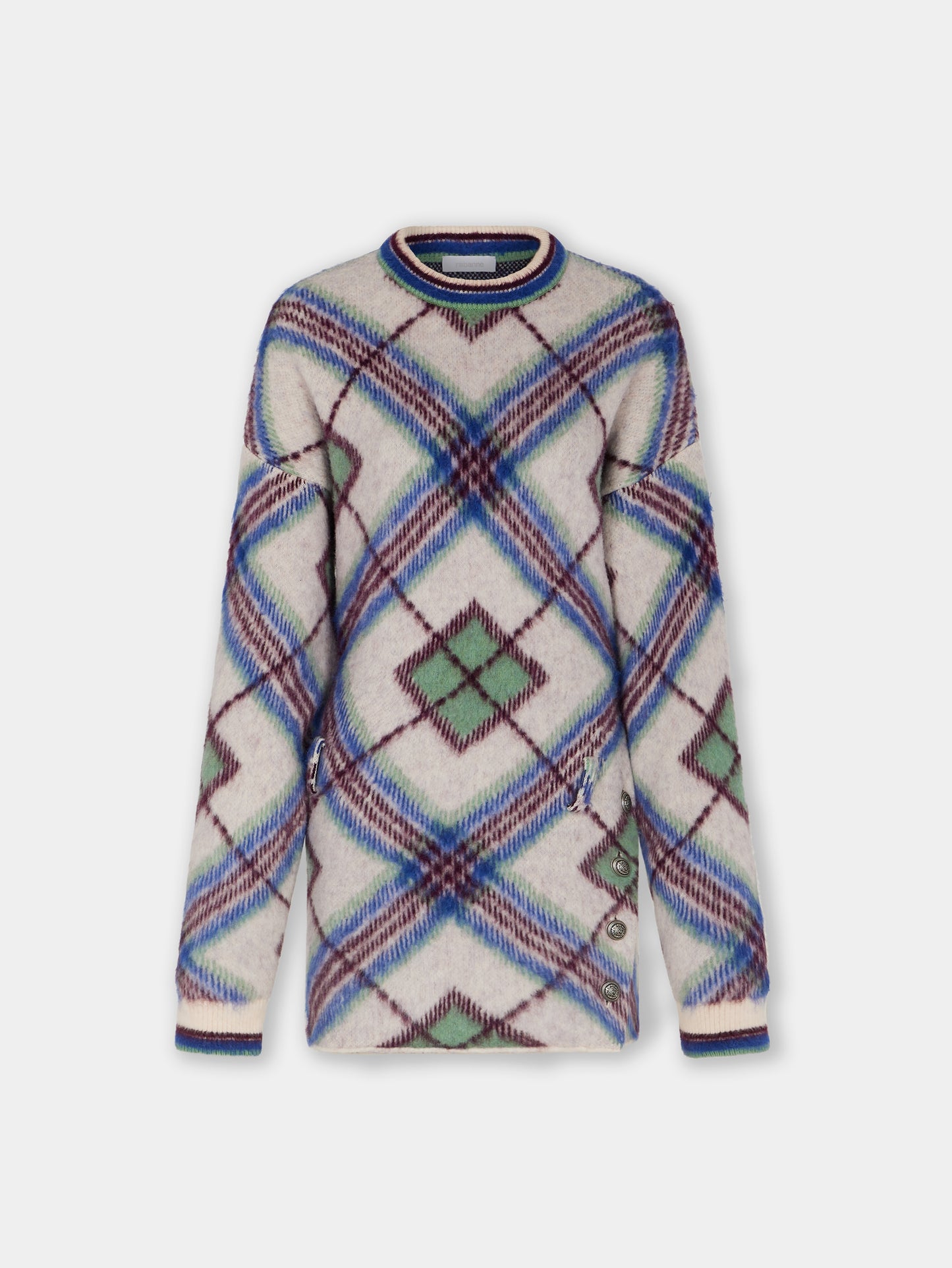 ROBE COURTE EN JACQUARD DE LAINE MELANGéE