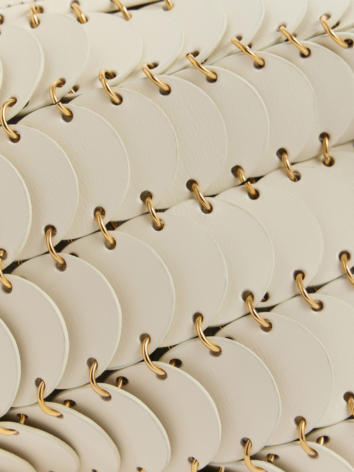 Cream paco crossbody leather bag