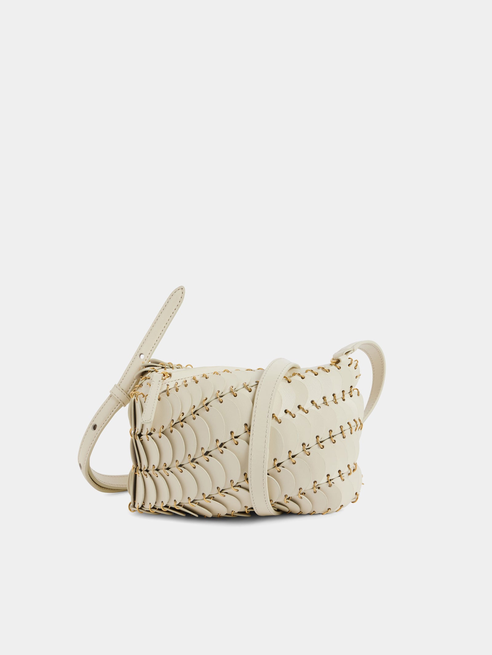 Cream paco crossbody leather bag - Image 2
