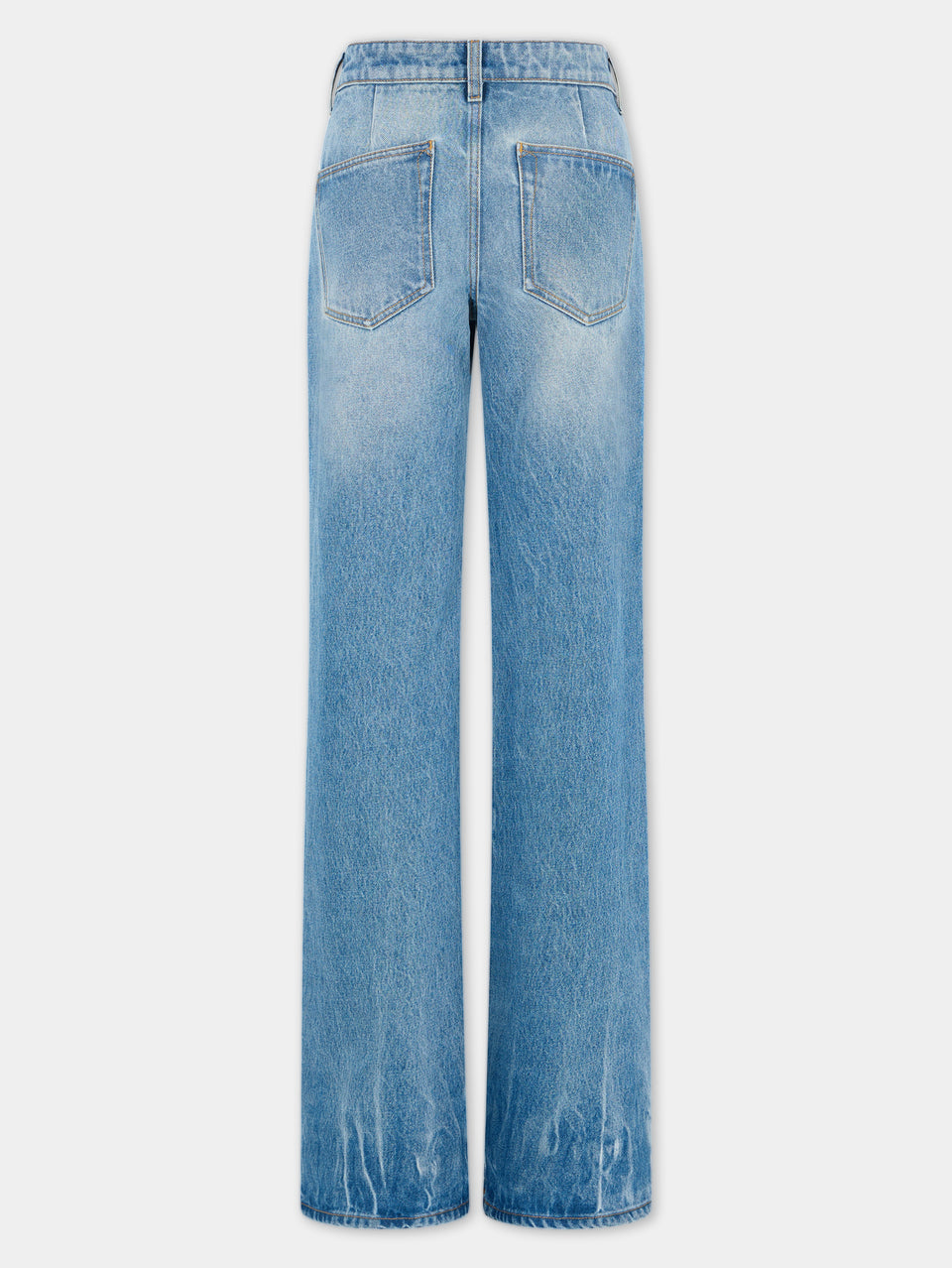 Flared jeans embellished with 1969 discs