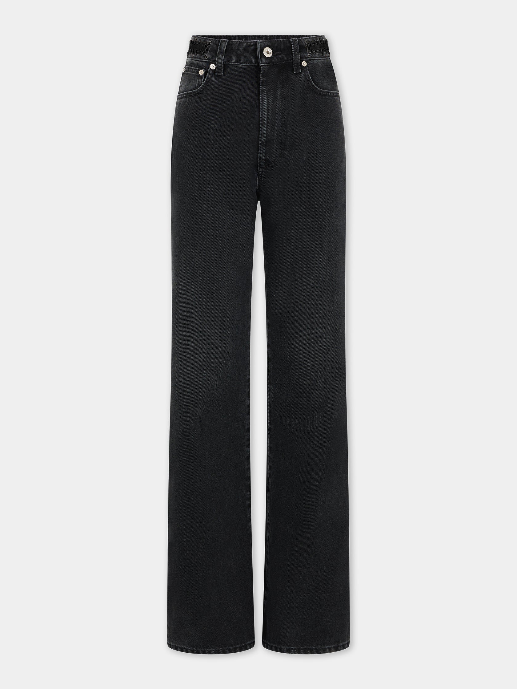 Signature black jeans with tone-on-tone 1969 discs