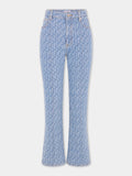 Monogram denim pants