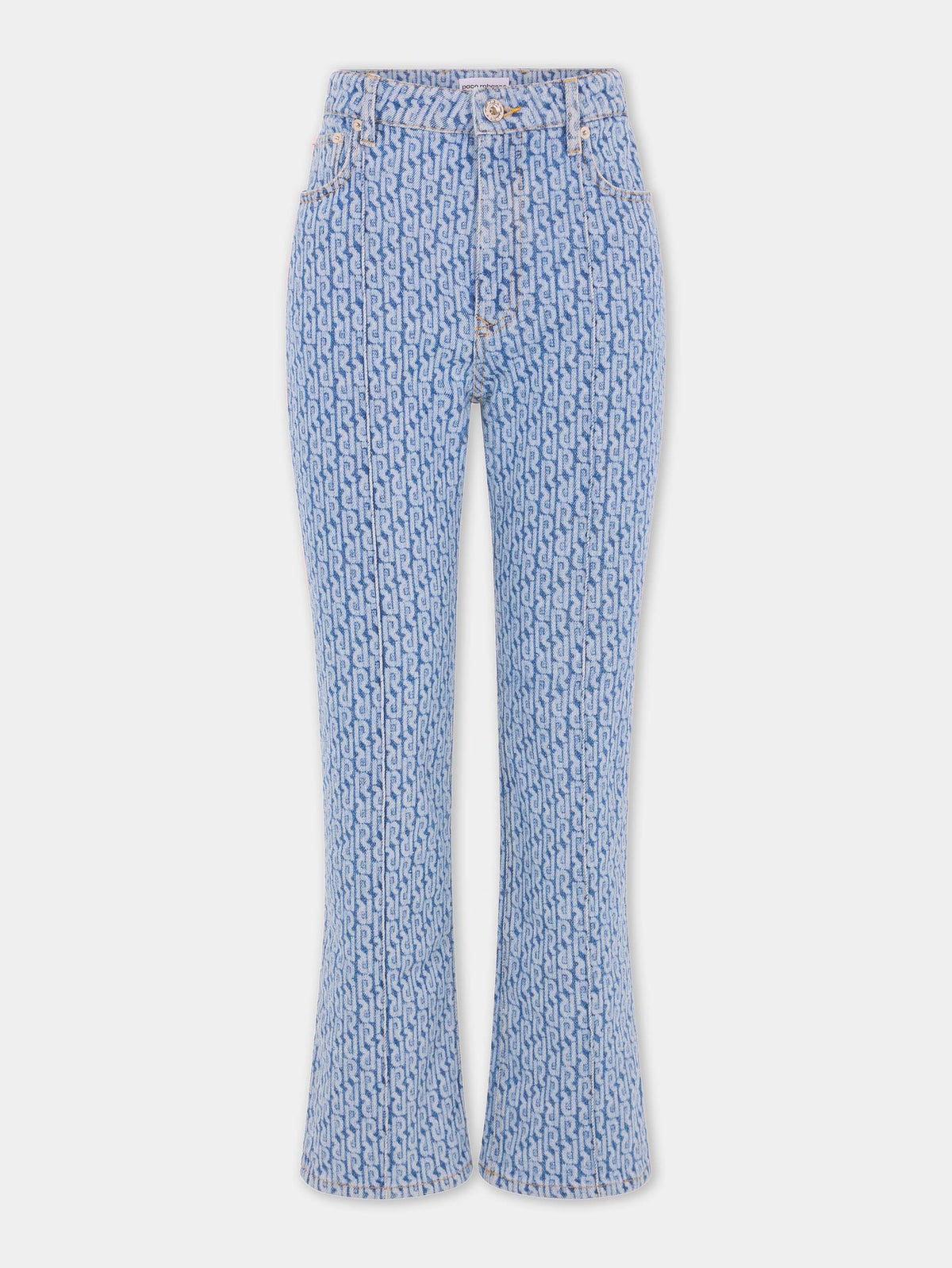 Monogram denim pants