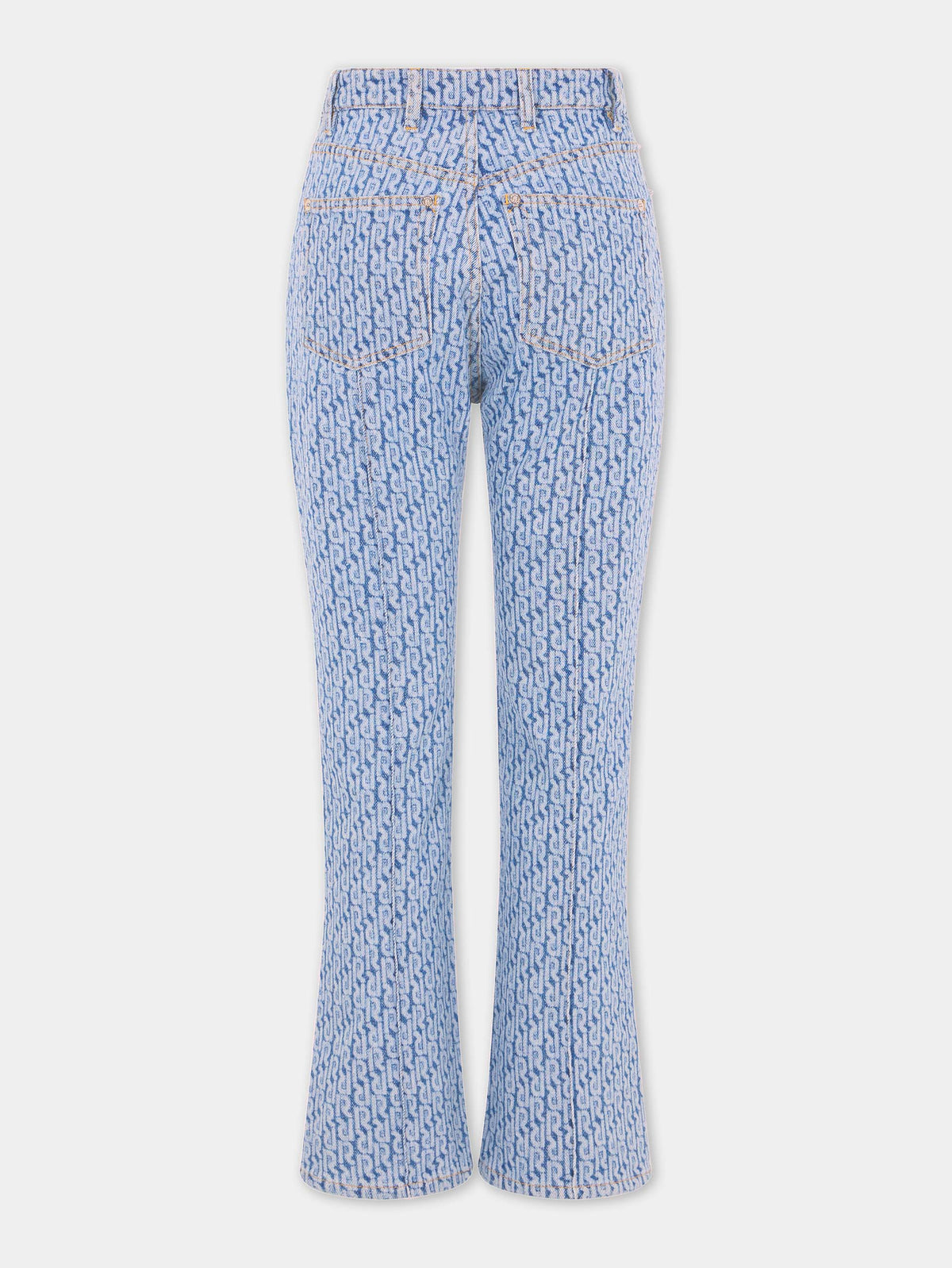 Monogram denim pants