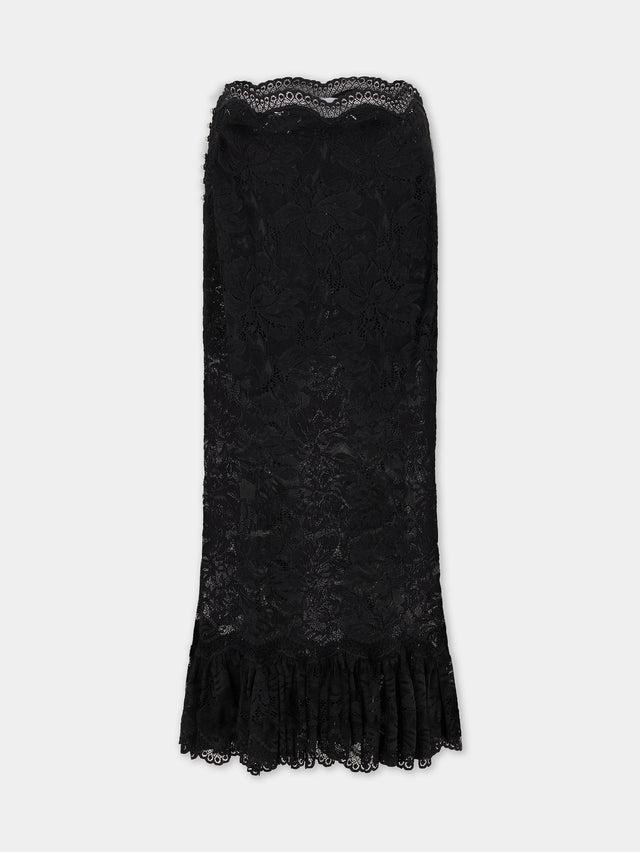 Maxi lace black skirt