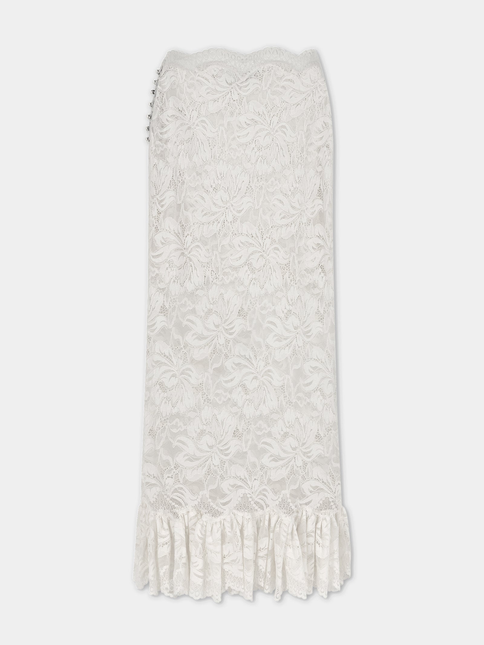 Maxi stretch lace ivory skirt - Image 1