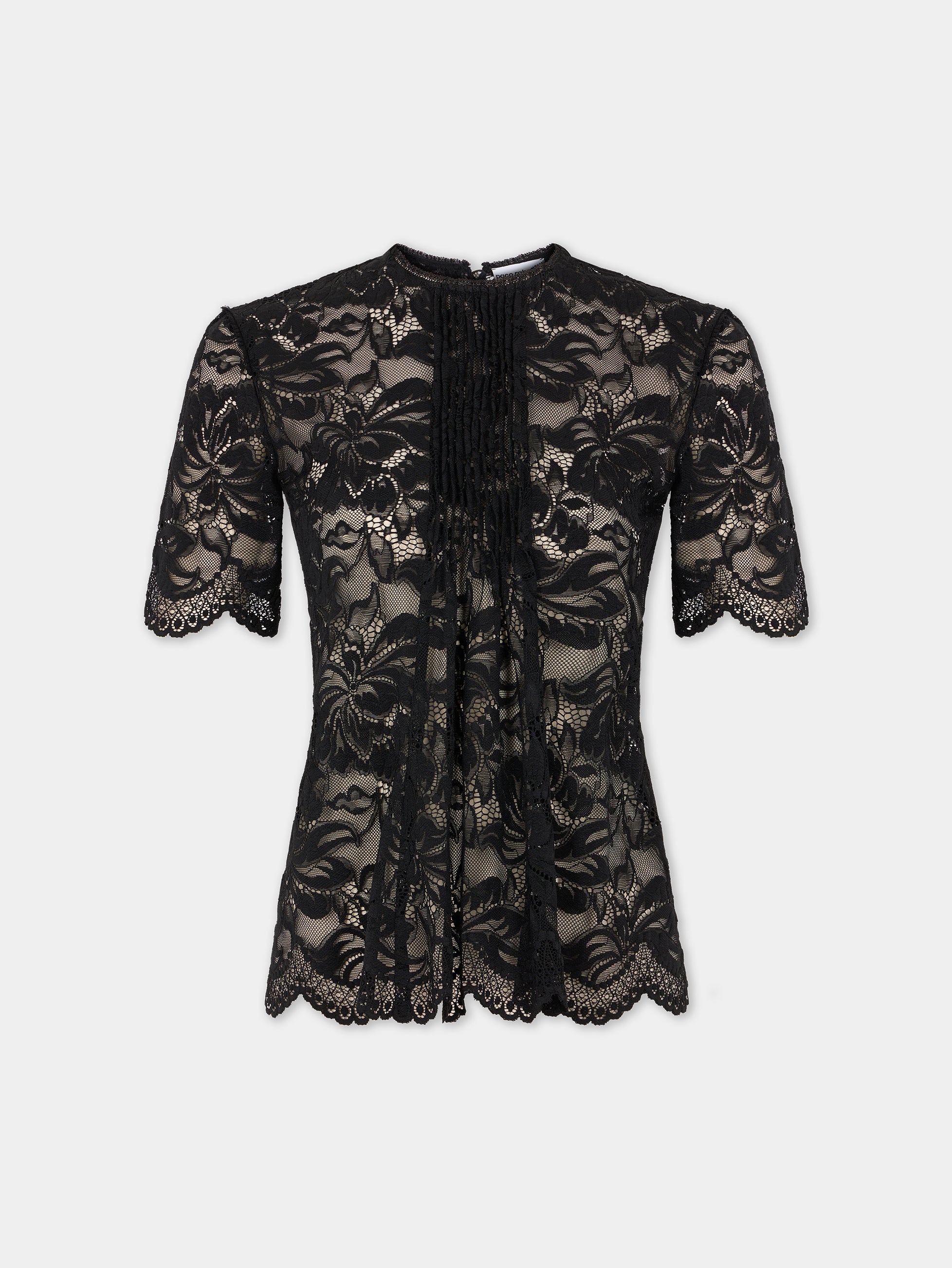 Dolce & Gabbana Black Lace Collar hot Blouse