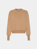 CAMEL CRYSTAL-EMBELLISHED SWEATER IN WOOL