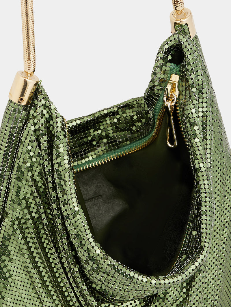 Emerald chainmail pocket bag
