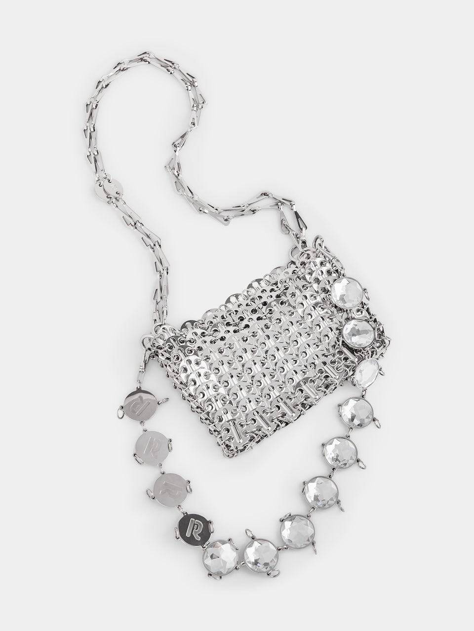 iconic Nano 1969 bag with oversized crystals chain