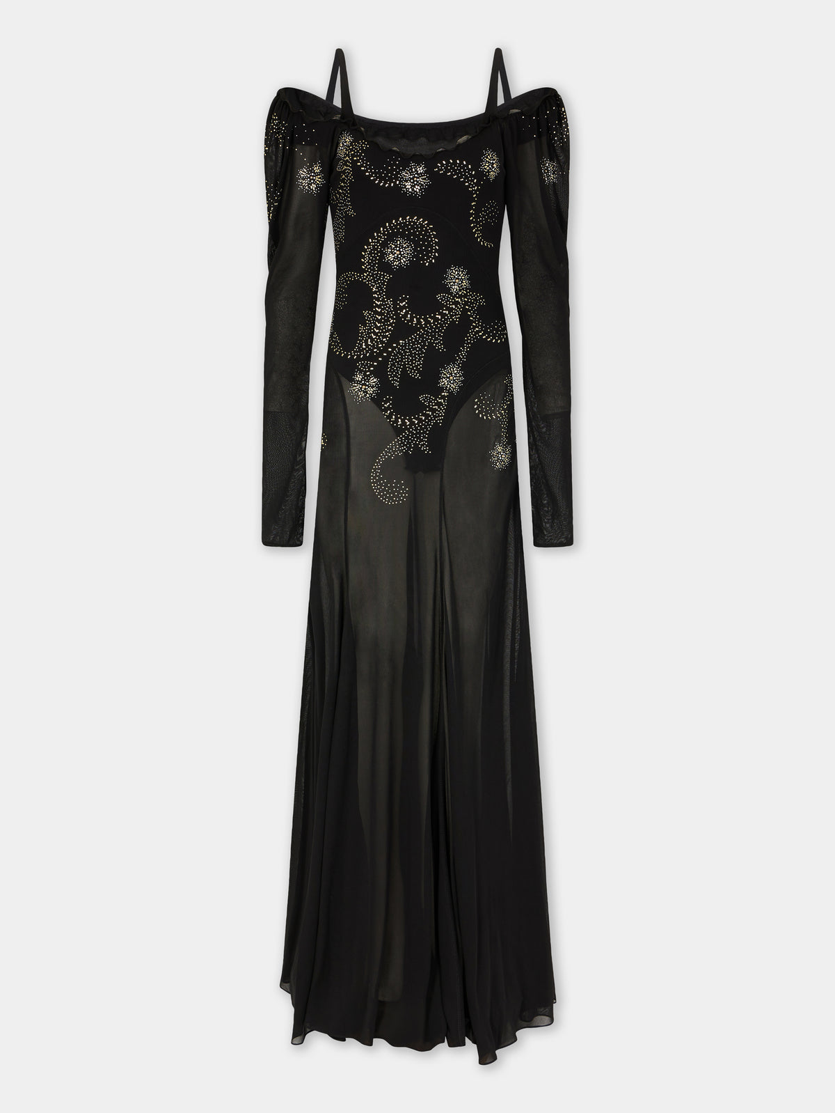 Long dress in jersey black position 1 - Image 1