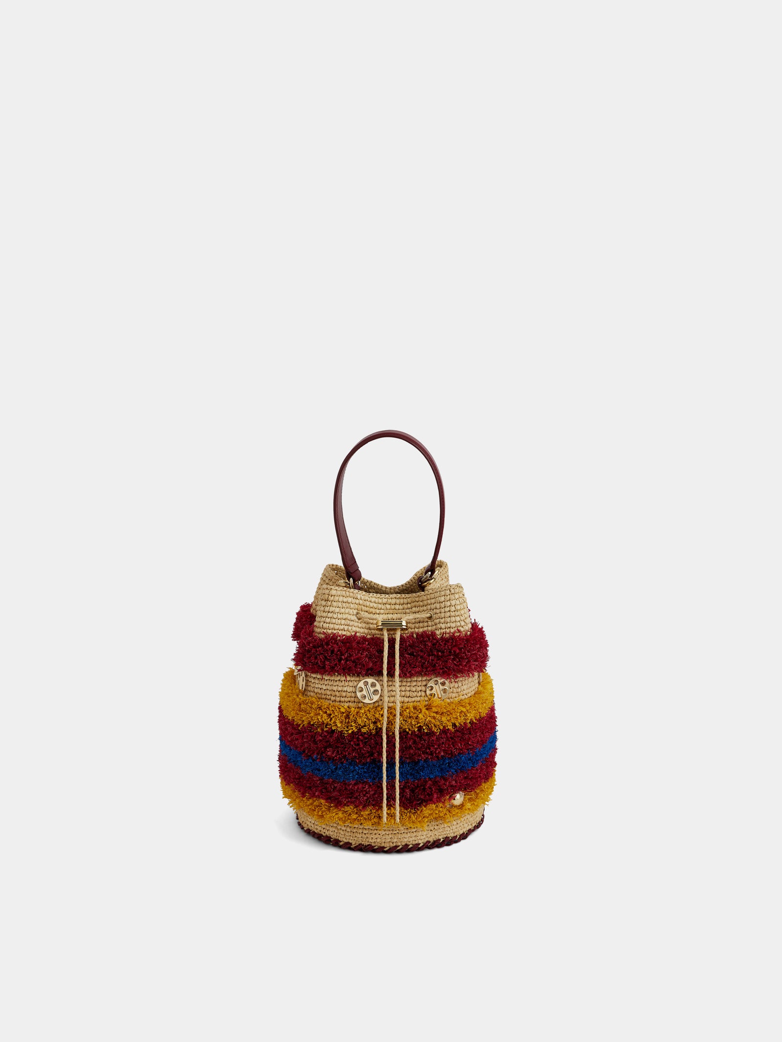 Raffia bucket bag position 3 - Image 3