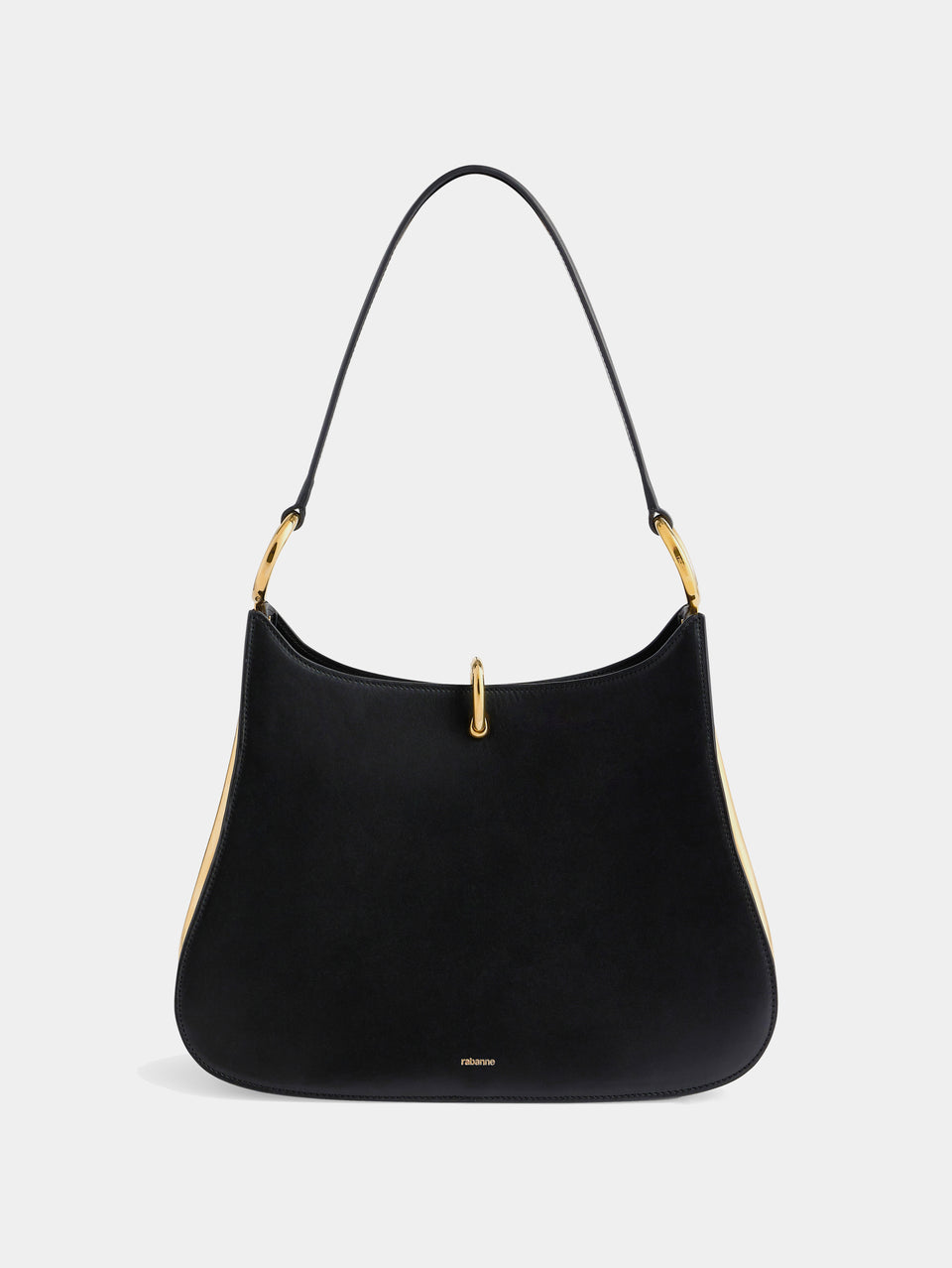 Large ring leather bag black position 1 - Image 1