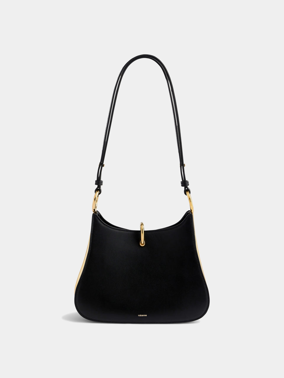 Medium ring leather bag black position 1 - Image 1