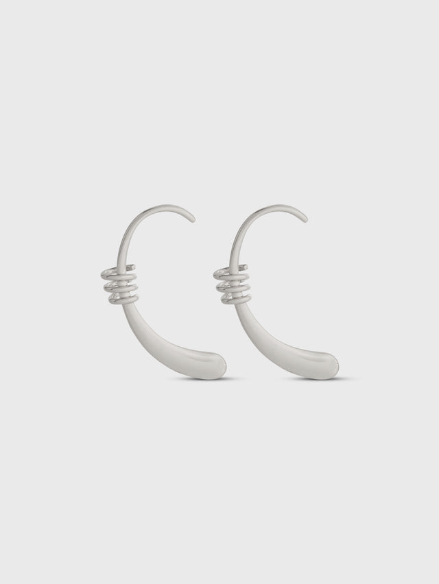 SILVER MONO EARRING