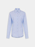 STRIPED WHITE AND BLUE SHIRT IN COTTON POPLIN position 1