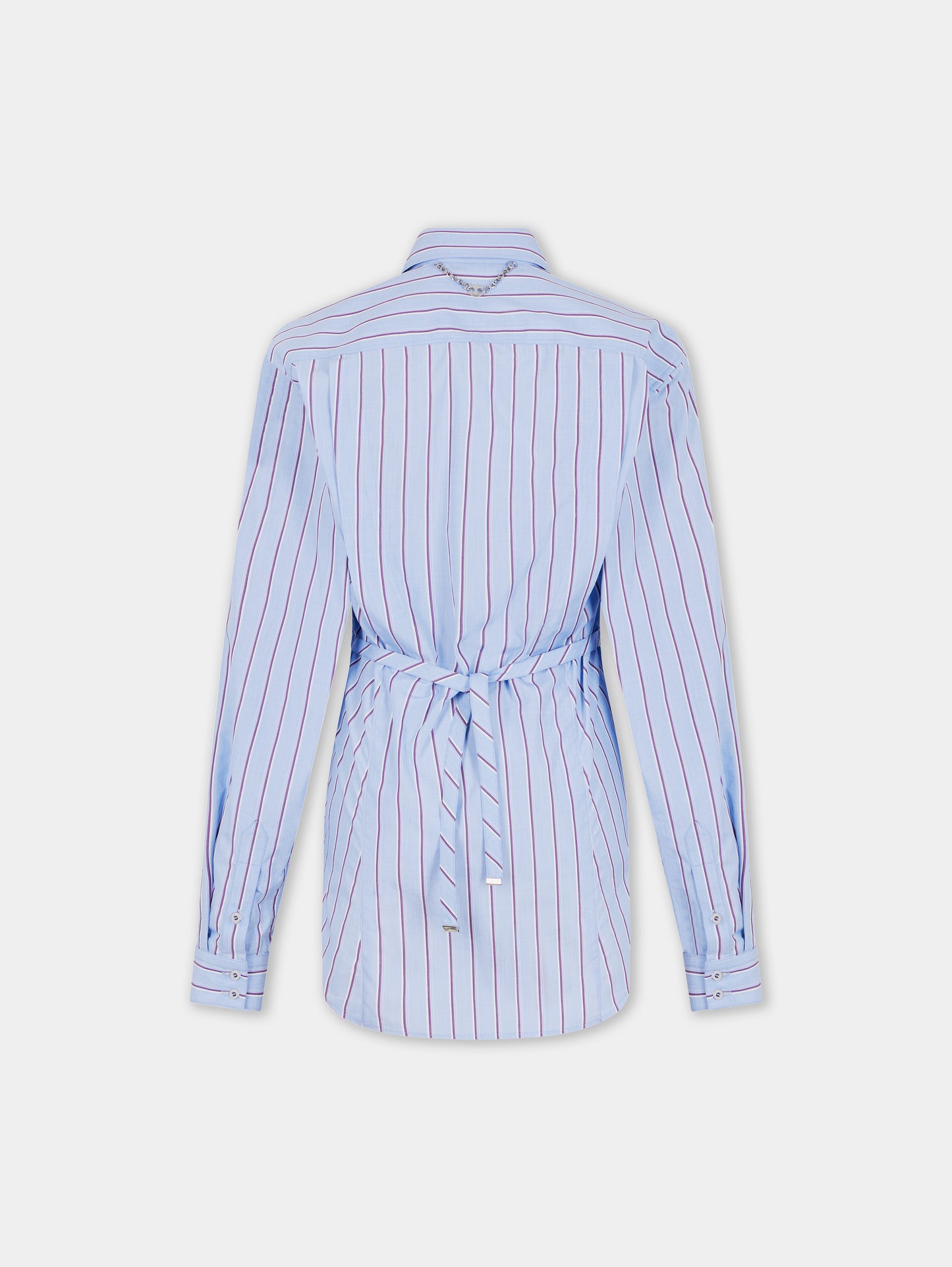 STRIPED WHITE AND BLUE SHIRT IN COTTON POPLIN position 7