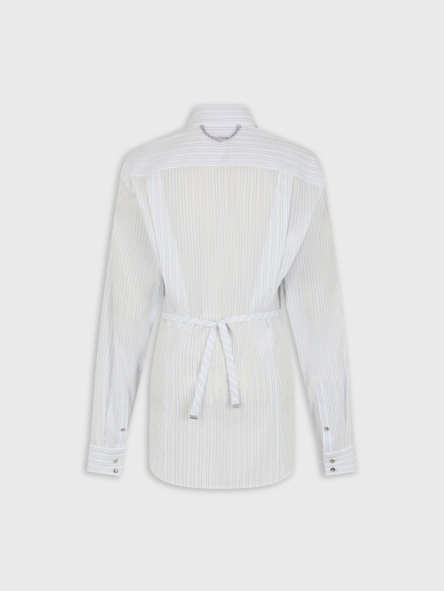 WHITE STRIPED SHIRT IN COTTON POPLIN position 5