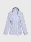LIGHT BLUE HOODED PARKA IN COTTON POPLIN position 1