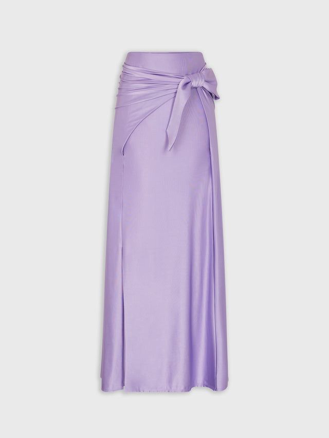 LAVENDER LONG SKIRT IN JERSEY