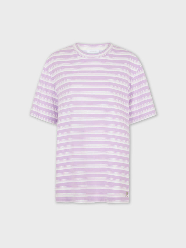 PURPLE OVERSIZED TEE-SHIRT IN COTTON JERSEY