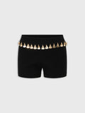 BLACK MINI SHORTS IN COTTON AND SILK KNIT position 1