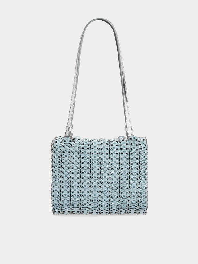 SILVER/BLUE 1969 FLIP BAG IN LEATHER