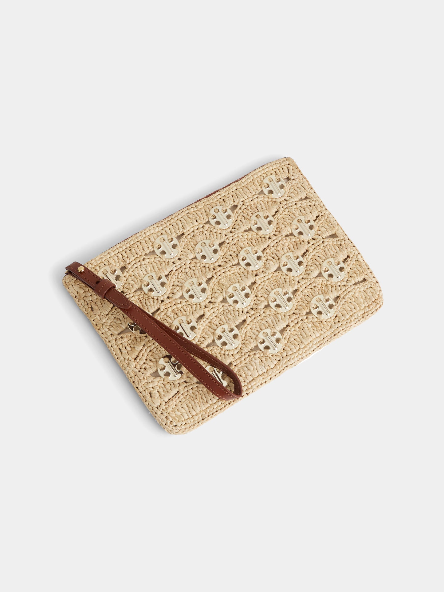 Pouch in raffia