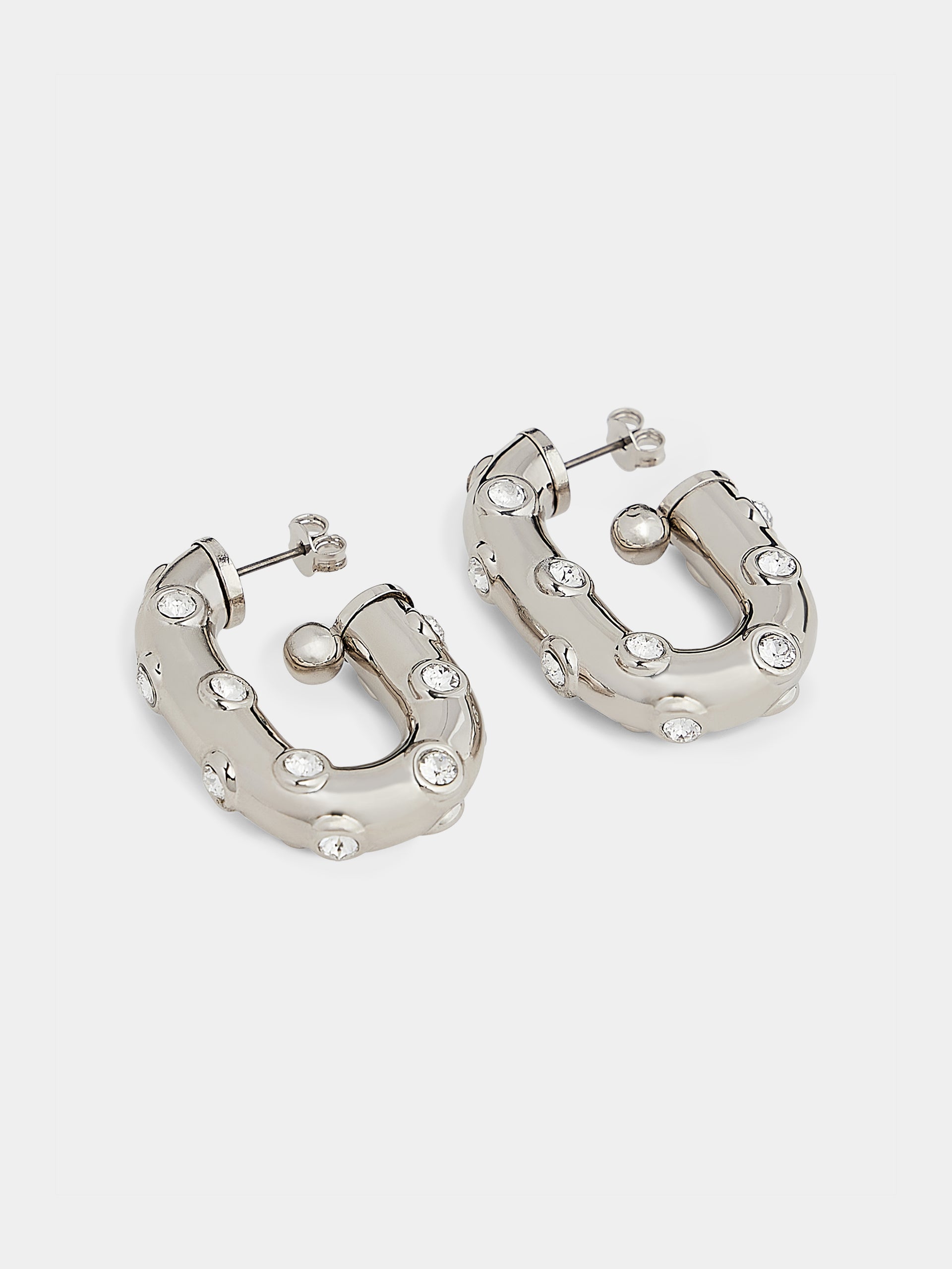 XL Link strass earrings