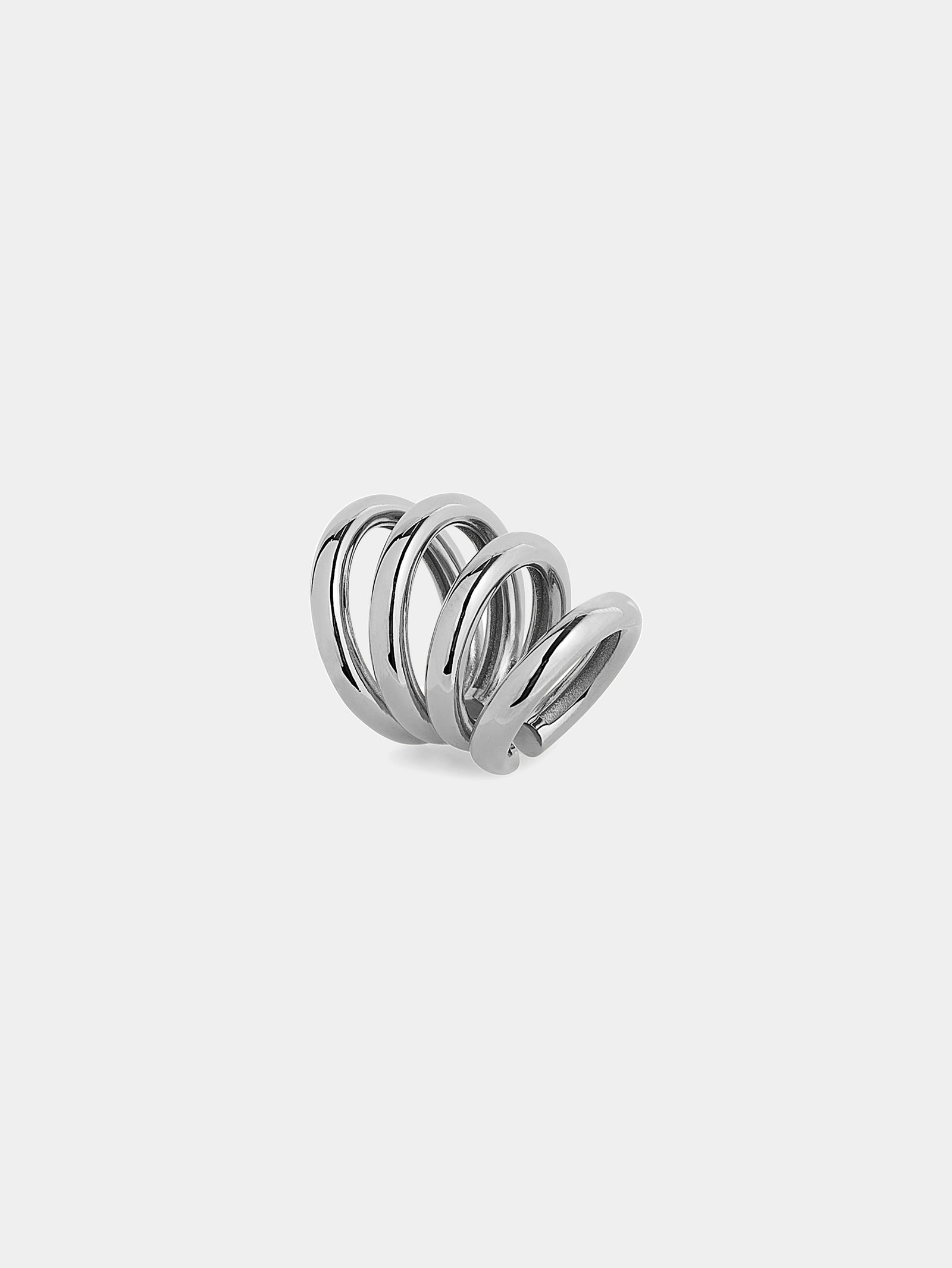 Punk ear cuffs silver position 1 - Image 1