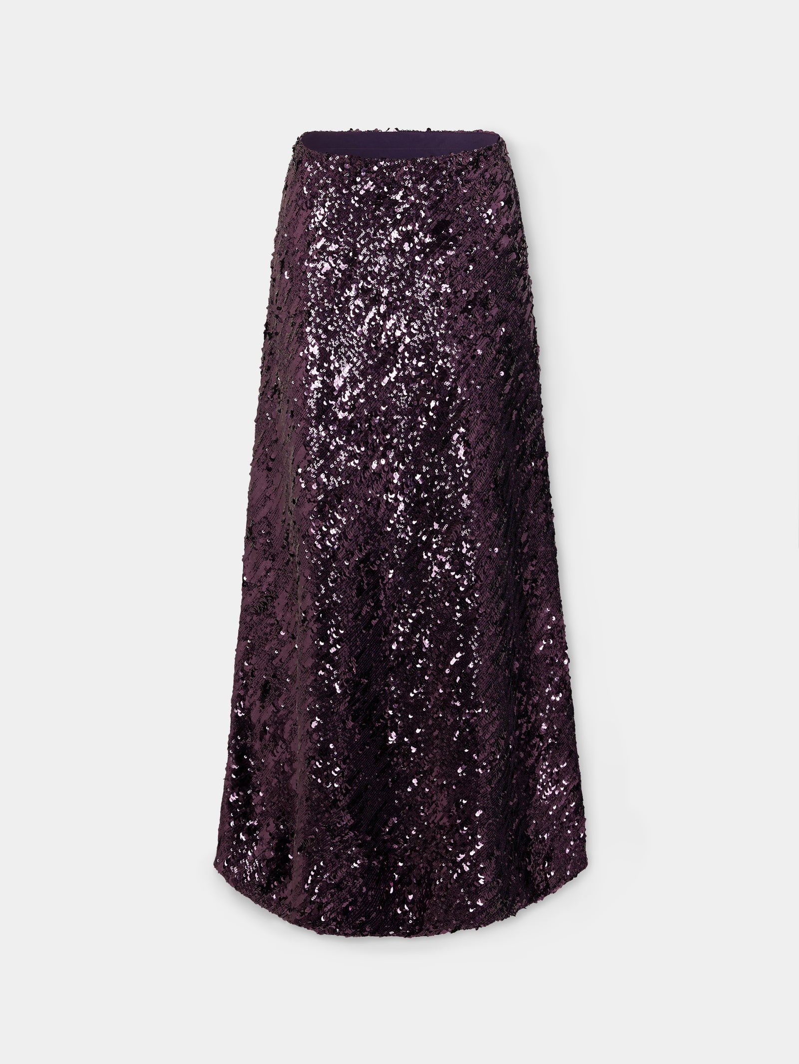Long skirt in jersey with sequin details position 1 - Image 1