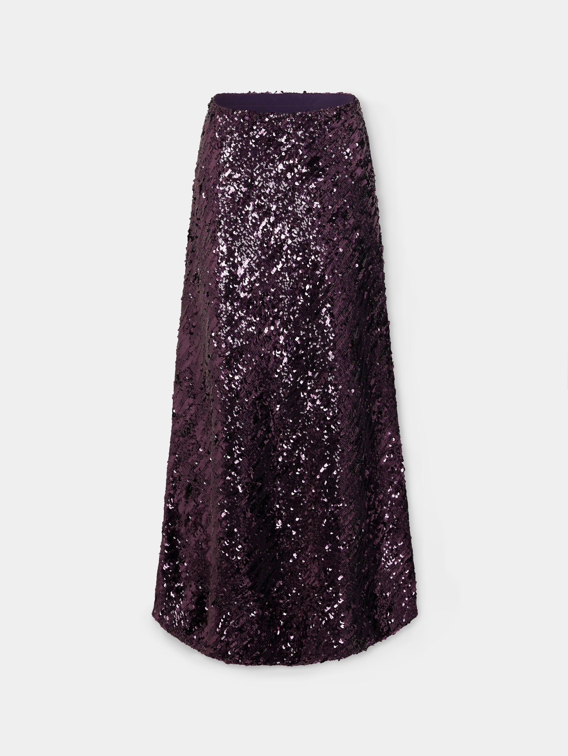 Long skirt in jersey with sequin details