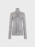 Sequin turtleneck top