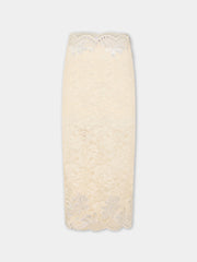 Midi skirt in lace
