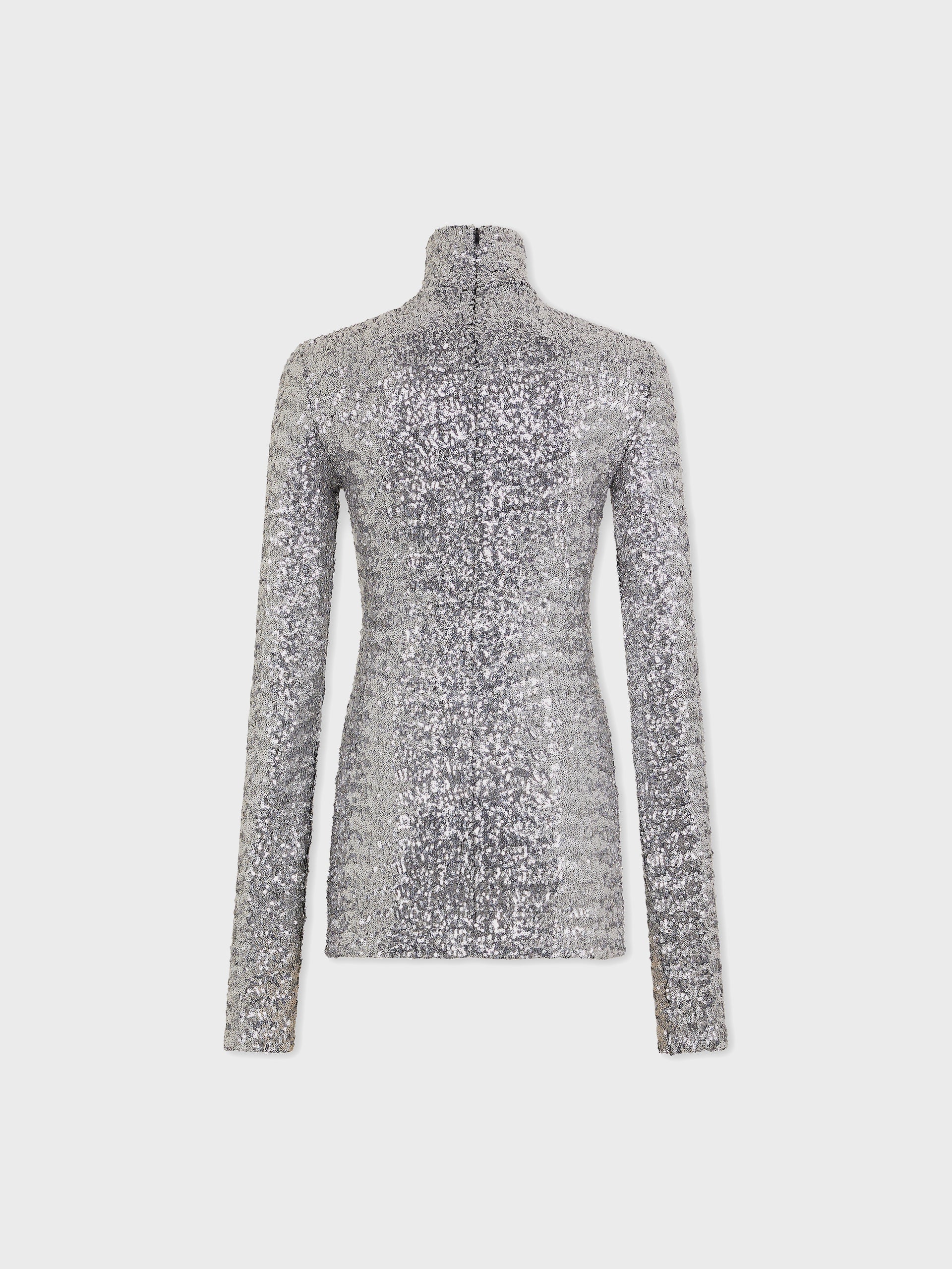 Sequin turtleneck top