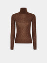 Second-skin turtleneck top in wool