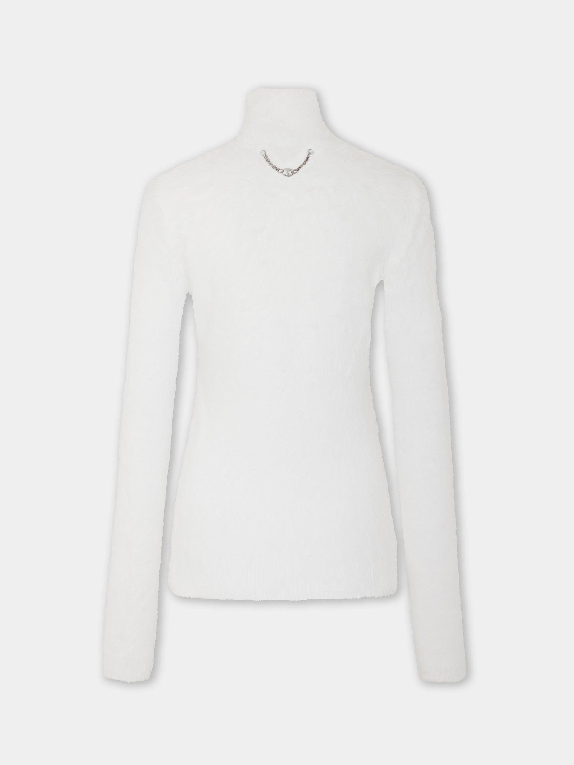 Turtleneck top in brushed knit