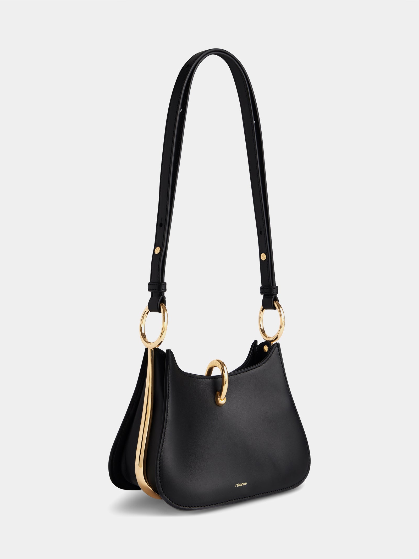 Small Ring leather bag black black position 2 - Image 2