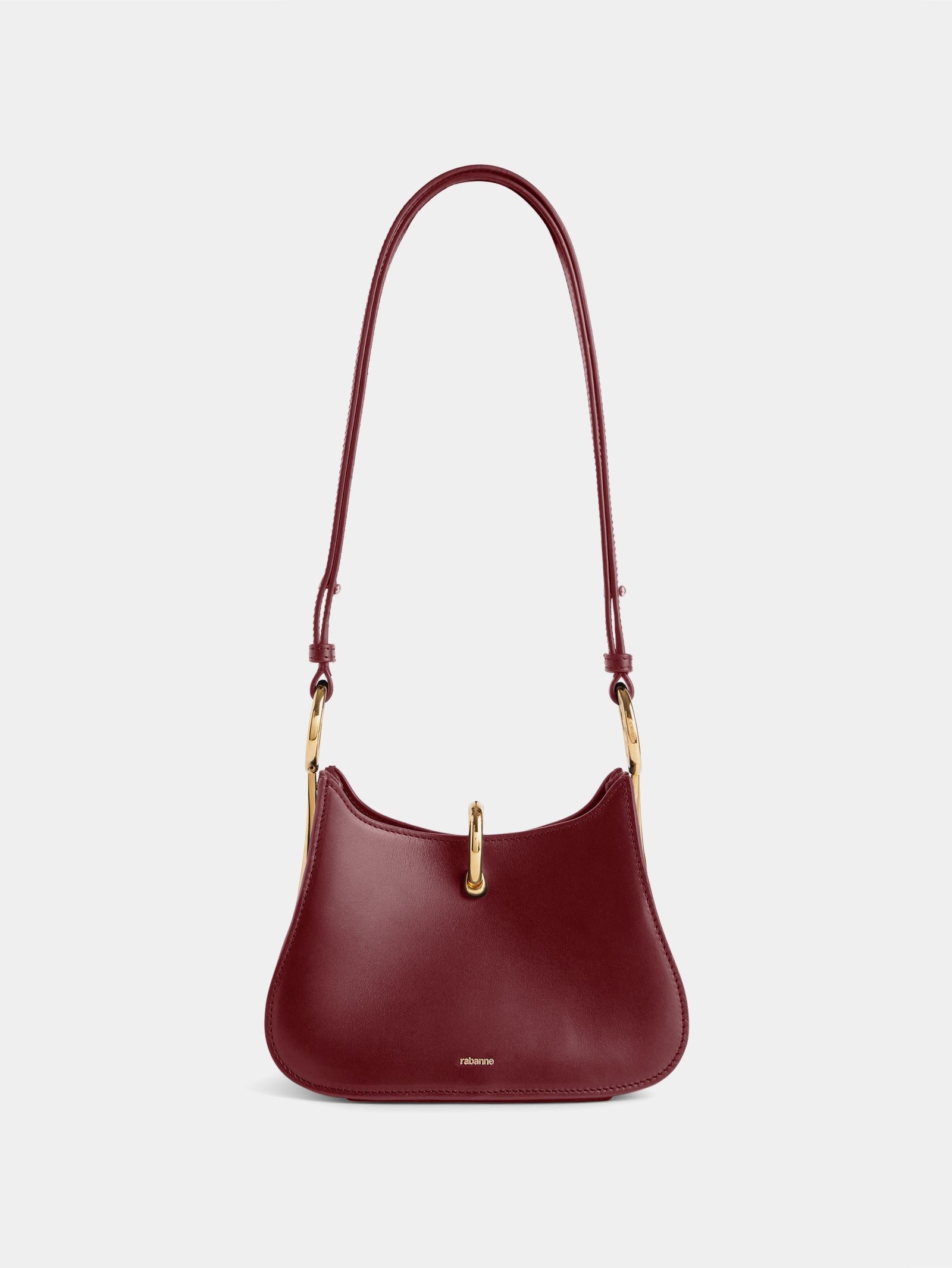Small Ring leather bag burgundy position 1 - Image 1